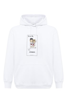 Женская хлопковое худи VETEMENTS белого цвета по цене 61750 руб., арт. UAH21TR687 1600/M | Фото 1 Женская хлопковое худи VETEMENTS белого цвета, арт. UAH21TR687 1600/M | Фото 1