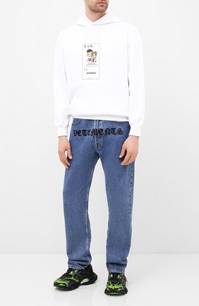 Женская хлопковое худи VETEMENTS белого цвета по цене 61750 руб., арт. UAH21TR687 1600/M | Фото 2 Женская хлопковое худи VETEMENTS белого цвета, арт. UAH21TR687 1600/M | Фото 2