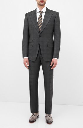 Мужской шерстяной костюм TOM FORD серого цвета по цене 313500 руб., арт. 0R6456/21AL43 | Фото 1 Мужской шерстяной костюм TOM FORD серого цвета, арт. 0R6456/21AL43 | Фото 1