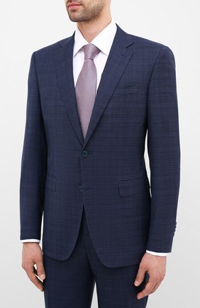 Мужской шерстяной костюм CANALI синего цвета по цене 152500 руб., арт. 19220/93/BR02785 | Фото 2 Мужской шерстяной костюм CANALI синего цвета, арт. 19220/93/BR02785 | Фото 2 (Материал подклада: Купро; Материал внешний: Шерсть; Рукава: Длинные; Костюмы М: Однобортный; Стили: Классический)