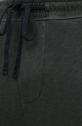 Мужские хлопковые брюки JAMES PERSE хаки цвета, арт. MXA1161 | Фото 5 (Длина (брюки, джинсы): Стандартные; Кросс-КТ: Спорт; Материал внешний: Хлопок)