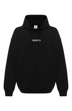 Мужской хлопковое худи VETEMENTS черного цвета по цене 68900 руб., арт. UAH21TR540 1606/M | Фото 1 Мужской хлопковое худи VETEMENTS черного цвета, арт. UAH21TR540 1606/M | Фото 1