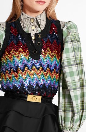 Женский кожаный ремень dauphine LOUIS VUITTON черного цвета по цене 50500 руб., арт. MP247U | Фото 2 Женский кожаный ремень dauphine LOUIS VUITTON черного цвета, арт. MP247U | Фото 2