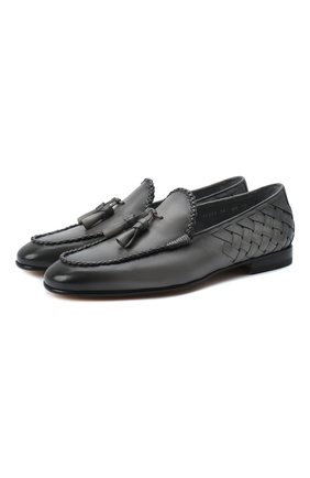 Мужские кожаные лоферы SANTONI серого цвета по цене 84250 руб., арт. MCNC17121LA3SHCHG36 | Фото 1 Мужские кожаные лоферы SANTONI серого цвета, арт. MCNC17121LA3SHCHG36 | Фото 1