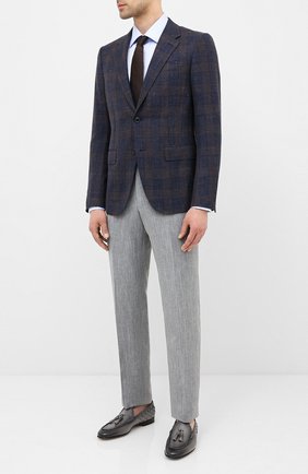 Мужские кожаные лоферы SANTONI серого цвета по цене 84250 руб., арт. MCNC17121LA3SHCHG36 | Фото 2 Мужские кожаные лоферы SANTONI серого цвета, арт. MCNC17121LA3SHCHG36 | Фото 2