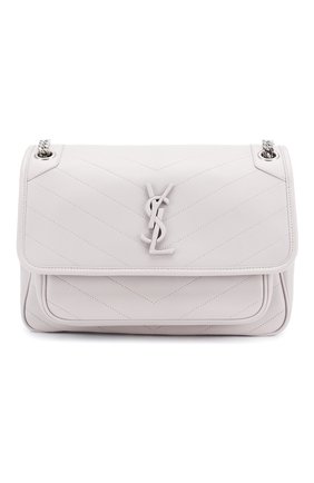 Женская сумка niki medium SAINT LAURENT светло-серого цвета по цене 175500 руб., арт. 498894/1EL06 | Фото 1 Женская сумка niki medium SAINT LAURENT светло-серого цвета, арт. 498894/1EL06 | Фото 1