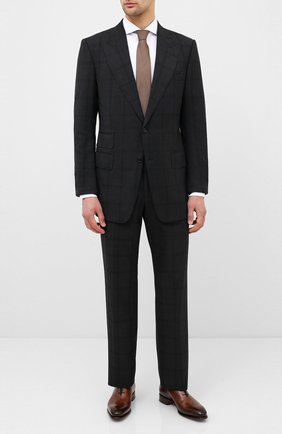 Мужской шерстяной костюм TOM FORD черного цвета по цене 258500 руб., арт. 0R6405/21AL43 | Фото 1 Мужской шерстяной костюм TOM FORD черного цвета, арт. 0R6405/21AL43 | Фото 1