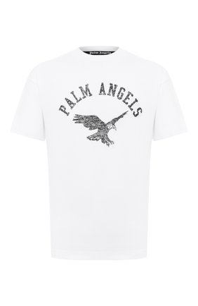 Мужская хлопковая футболка PALM ANGELS белого цвета по цене 23850 руб., арт. PMAA001E20JER0120110 | Фото 1 Мужская хлопковая футболка PALM ANGELS белого цвета, арт. PMAA001E20JER0120110 | Фото 1
