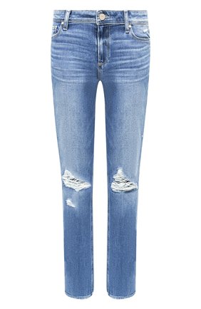 Женские джинсы PAIGE синего цвета, арт. 3505F72-1743 | Фото 1 (Длина (брюки, джинсы): Стандартные; Материал внешний: Хлопок, Деним; Кросс-КТ: Деним; Стили: Кэжуэл)