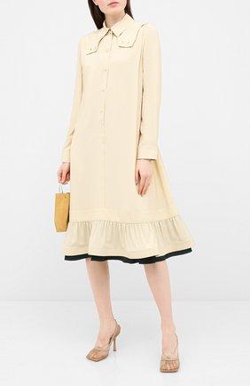 Женское платье LANVIN бежевого цвета по цене 213500 руб., арт. RW-DR351B-4562-A20 | Фото 2 Женское платье LANVIN бежевого цвета, арт. RW-DR351B-4562-A20 | Фото 2