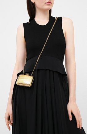 Женский клатч ring small ALEXANDER MCQUEEN золотого цвета по цене 143500 руб., арт. 594534/J160K | Фото 2 Женский клатч ring small ALEXANDER MCQUEEN золотого цвета, арт. 594534/J160K | Фото 2