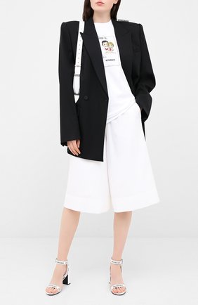 Женская хлопковая футболка VETEMENTS белого цвета по цене 32050 руб., арт. UAH21TR686 1600/W | Фото 2 Женская хлопковая футболка VETEMENTS белого цвета, арт. UAH21TR686 1600/W | Фото 2