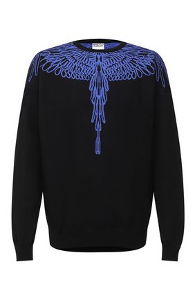 Мужской свитер MARCELO BURLON черного цвета по цене 67950 руб., арт. CMHE024E20KNI002 | Фото 1 Мужской свитер MARCELO BURLON черного цвета, арт. CMHE024E20KNI002 | Фото 1