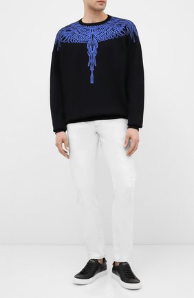 Мужской свитер MARCELO BURLON черного цвета по цене 67950 руб., арт. CMHE024E20KNI002 | Фото 2 Мужской свитер MARCELO BURLON черного цвета, арт. CMHE024E20KNI002 | Фото 2