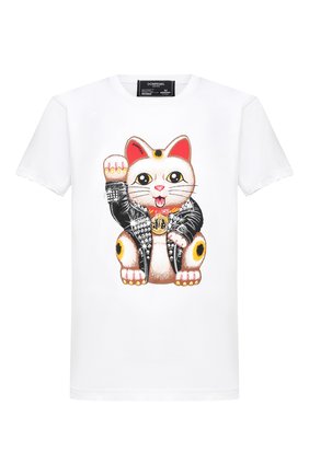 Мужская хлопковая футболка DOM REBEL белого цвета по цене 9740 руб., арт. LUCKY/T-SHIRT | Фото 1 Мужская хлопковая футболка DOM REBEL белого цвета, арт. LUCKY/T-SHIRT | Фото 1