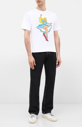 Мужская хлопковая футболка DOM REBEL белого цвета по цене 9740 руб., арт. SKATE/B0X T-SHIRT | Фото 2 Мужская хлопковая футболка DOM REBEL белого цвета, арт. SKATE/B0X T-SHIRT | Фото 2