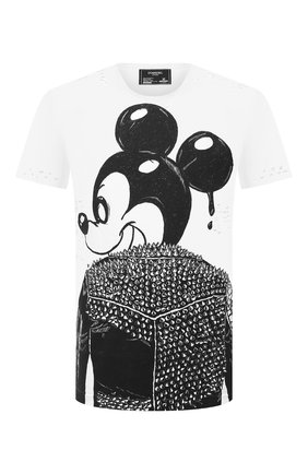 Мужская хлопковая футболка DOM REBEL белого цвета по цене 14500 руб., арт. MICK/B0X T-SHIRT/H0LES | Фото 1 Мужская хлопковая футболка DOM REBEL белого цвета, арт. MICK/B0X T-SHIRT/H0LES | Фото 1