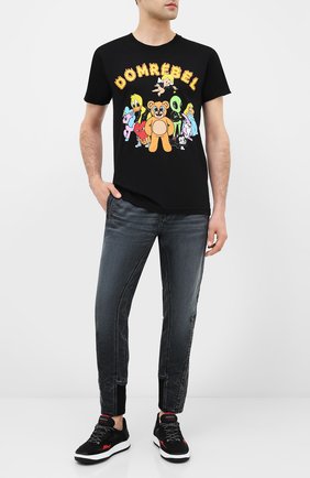 Мужская хлопковая футболка DOM REBEL черного цвета по цене 9740 руб., арт. CLUB/T-SHIRT | Фото 2 Мужская хлопковая футболка DOM REBEL черного цвета, арт. CLUB/T-SHIRT | Фото 2