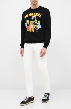 Мужской хлопковый свитшот DOMREBEL черного цвета по цене 19950 руб., арт. CLUB/SWEATSHIRT | Фото 2 Мужской хлопковый свитшот DOMREBEL черного цвета, арт. CLUB/SWEATSHIRT | Фото 2