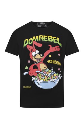 Мужская хлопковая футболка DOM REBEL черного цвета по цене 9740 руб., арт. CEREAL/T-SHIRT | Фото 1 Мужская хлопковая футболка DOM REBEL черного цвета, арт. CEREAL/T-SHIRT | Фото 1