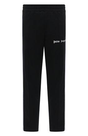 Мужские брюки PALM ANGELS черного цвета, арт. PMCA007E20FAB0011001 | Фото 1 (Длина (брюки, джинсы): Стандартные; Материал внешний: Синтетический материал; Случай: Повседневный)