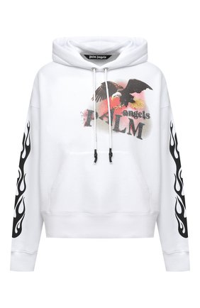 Мужской хлопковое худи PALM ANGELS белого цвета по цене 43950 руб., арт. PMBB058E20FLE0020184 | Фото 1 Мужской хлопковое худи PALM ANGELS белого цвета, арт. PMBB058E20FLE0020184 | Фото 1