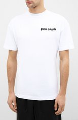 Мужская комплект из двух футболок PALM ANGELS черно-белого цвета, арт. PMAA055E20JER0011001 | Фото 8 (Рукава: Короткие; Длина (для топов): Стандартные; Стили: Гранж; Принт: С принтом; Мужское Кросс-КТ: Футболка-одежда; Материал внешний: Хлопок)