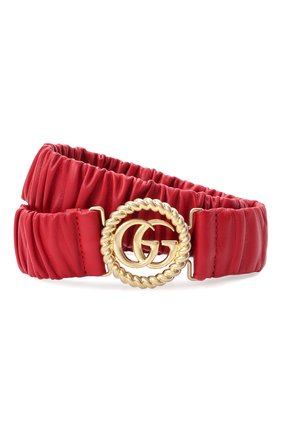 Женский кожаный пояс GUCCI красного цвета по цене 52750 руб., арт. 602074/B340G | Фото 1 Женский кожаный пояс GUCCI красного цвета, арт. 602074/B340G | Фото 1