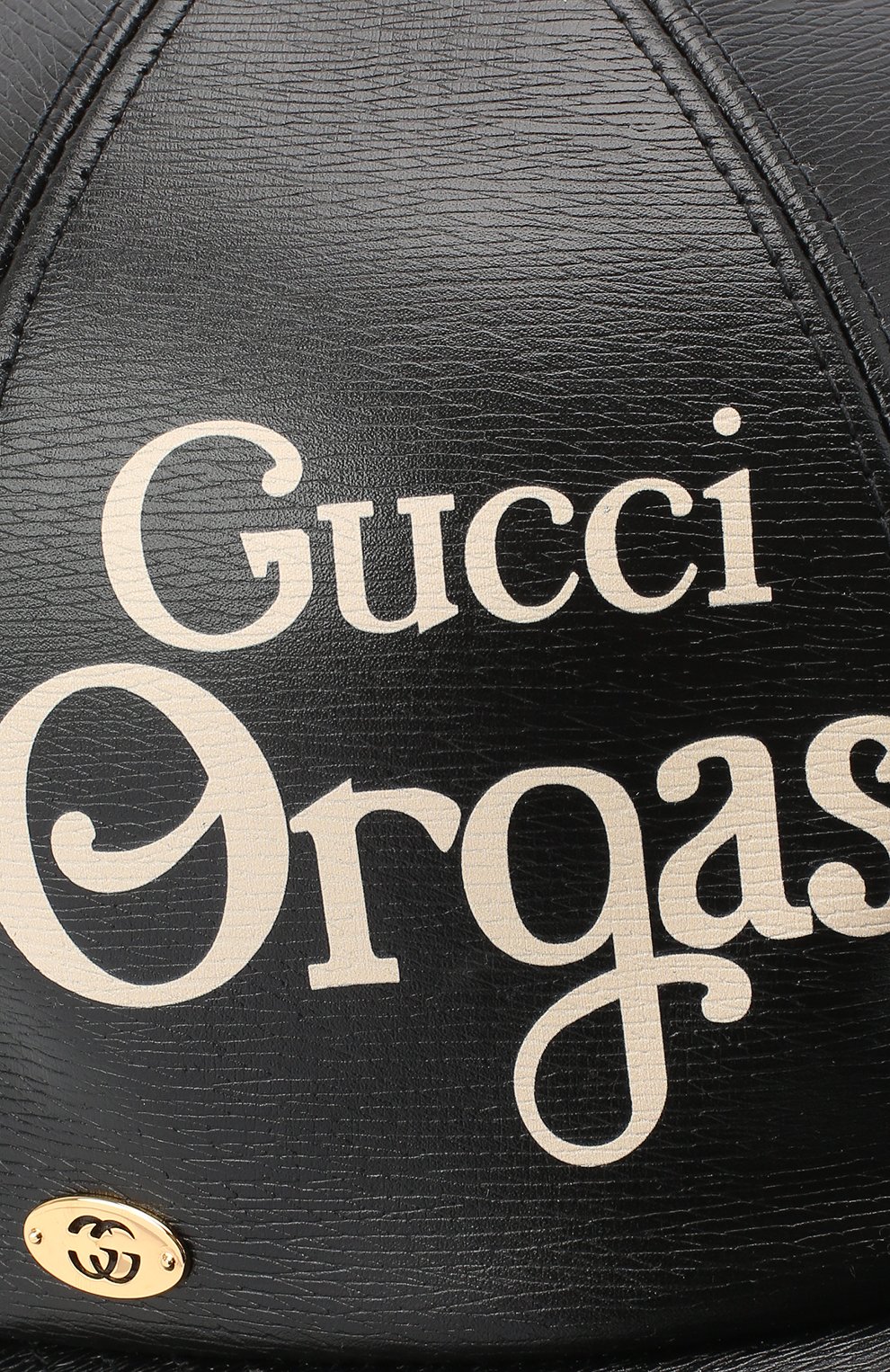 Мужской кожаная бейсболка GUCCI черного цвета по цене 39600 руб., арт. 615903/3HK24 | Фото 3 Мужской кожаная бейсболка GUCCI черного цвета, арт. 615903/3HK24 | Фото 3