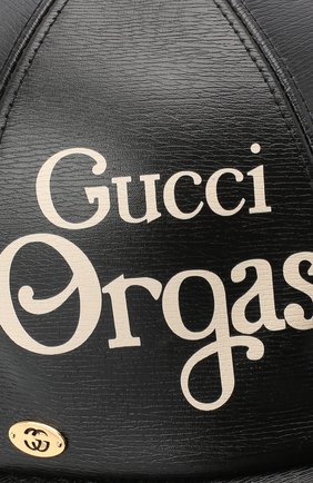 Мужской кожаная бейсболка GUCCI черного цвета по цене 39600 руб., арт. 615903/3HK24 | Фото 3 Мужской кожаная бейсболка GUCCI черного цвета, арт. 615903/3HK24 | Фото 3