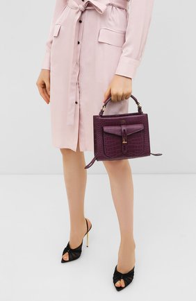 Женская сумка t twist из кожи аллигатора TOM FORD сиреневого цвета по цене 1395000 руб., арт. L1259T-EAL001/AMIS | Фото 2 Женская сумка t twist из кожи аллигатора TOM FORD сиреневого цвета, арт. L1259T-EAL001/AMIS | Фото 2