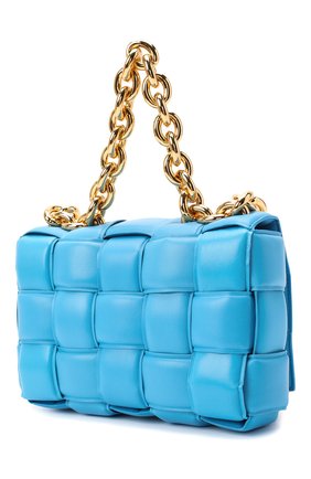 Женская сумка chain cassette BOTTEGA VENETA синего цвета по цене 271500 руб., арт. 631421/VBWZ0 | Фото 3 Женская сумка chain cassette BOTTEGA VENETA синего цвета, арт. 631421/VBWZ0 | Фото 3