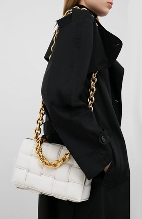 Женская сумка chain cassette BOTTEGA VENETA белого цвета по цене 271500 руб., арт. 631421/VBWZ0 | Фото 5 Женская сумка chain cassette BOTTEGA VENETA белого цвета, арт. 631421/VBWZ0 | Фото 5