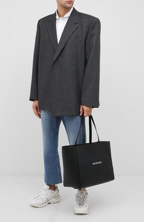 Мужская кожаная сумка-тоут everyday BALENCIAGA черного цвета по цене 97300 руб., арт. 618284/DLQ4N | Фото 2 Мужская кожаная сумка-тоут everyday BALENCIAGA черного цвета, арт. 618284/DLQ4N | Фото 2