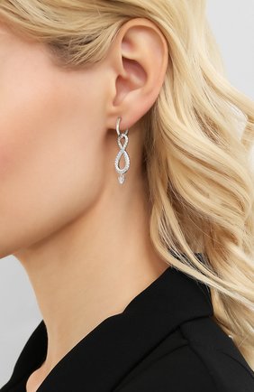 Женские серьги infinity SWAROVSKI серебряного цвета по цене 6980 руб., арт. 5520578 | Фото 2 Женские серьги infinity SWAROVSKI серебряного цвета, арт. 5520578 | Фото 2