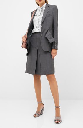 Женская шелковый топ BURBERRY белого цвета по цене 63600 руб., арт. 8029534 | Фото 2 Женская шелковый топ BURBERRY белого цвета, арт. 8029534 | Фото 2