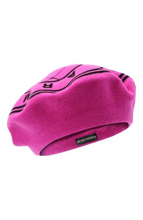 Женский шерстяной берет EMPORIO ARMANI фуксия цвета по цене 15300 руб., арт. 637525/0A502 | Фото 1 Женский шерстяной берет EMPORIO ARMANI фуксия цвета, арт. 637525/0A502 | Фото 1