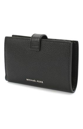 Женские кожаный кошелек MICHAEL MICHAEL KORS черного цвета по цене 9635 руб., арт. 34S0S00E2L | Фото 2 Женские кожаный кошелек MICHAEL MICHAEL KORS черного цвета, арт. 34S0S00E2L | Фото 2