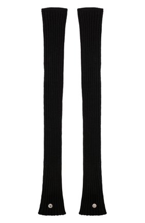 Женские шерстяные митенки RICK OWENS черного цвета по цене 17300 руб., арт. RP20F2488/M | Фото 2 Женские шерстяные митенки RICK OWENS черного цвета, арт. RP20F2488/M | Фото 2