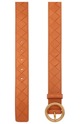 Женский кожаный ремень BOTTEGA VENETA оранжевого цвета, арт. 608559/VCPP5 | Фото 2