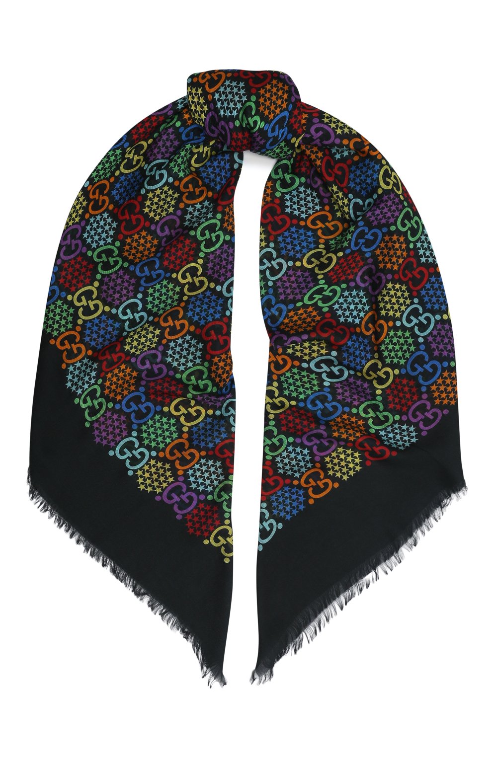 Мужской шарф gg psychedelic GUCCI разноцветного цвета, арт. 600975/4G865 | Фото 1