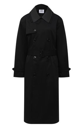 Женский тренч VETEMENTS черного цвета по цене 229500 руб., арт. WAH21JA007 1007/BLACK/BLACK | Фото 1 Женский тренч VETEMENTS черного цвета, арт. WAH21JA007 1007/BLACK/BLACK | Фото 1