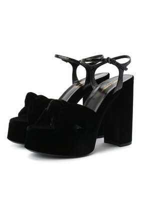 Женские босоножки bianca SAINT LAURENT черного цвета по цене 55600 руб., арт. 630630/L0L70 | Фото 1 Женские босоножки bianca SAINT LAURENT черного цвета, арт. 630630/L0L70 | Фото 1