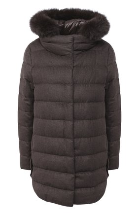 Женский пуховик HERNO коричневого цвета по цене 179500 руб., арт. PI054DR/38088L | Фото 1 Женский пуховик HERNO коричневого цвета, арт. PI054DR/38088L | Фото 1