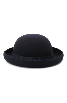 Женская шерстяная шляпа EMPORIO ARMANI темно-синего цвета по цене 13700 руб., арт. 637528/0A505 | Фото 2 Женская шерстяная шляпа EMPORIO ARMANI темно-синего цвета, арт. 637528/0A505 | Фото 2