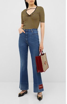 Женские джинсы GUCCI синего цвета по цене 58700 руб., арт. 624929/XDA6N | Фото 2 Женские джинсы GUCCI синего цвета, арт. 624929/XDA6N | Фото 2