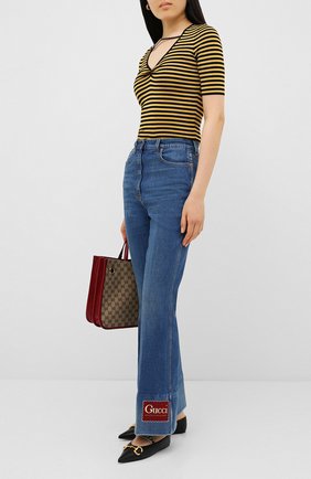 Женская топ из вискозы GUCCI черного цвета по цене 75650 руб., арт. 623600/XKBD3 | Фото 2 Женская топ из вискозы GUCCI черного цвета, арт. 623600/XKBD3 | Фото 2