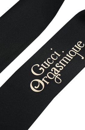 Женский шелковый платок orgasmique GUCCI черного цвета по цене 11700 руб., арт. 623145/3G001 | Фото 2 Женский шелковый платок orgasmique GUCCI черного цвета, арт. 623145/3G001 | Фото 2