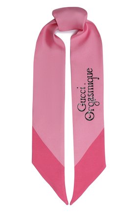 Женский шелковый платок orgasmique GUCCI розового цвета по цене 11700 руб., арт. 623145/3G001 | Фото 1 Женский шелковый платок orgasmique GUCCI розового цвета, арт. 623145/3G001 | Фото 1