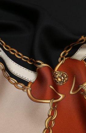 Женский шелковый платок runbelts GUCCI коричневого цвета по цене 31500 руб., арт. 621940/3G001 | Фото 2 Женский шелковый платок runbelts GUCCI коричневого цвета, арт. 621940/3G001 | Фото 2